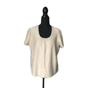 🎀Jaclyn Smith Size XL Cotton Mix Ladies Beige Color Top